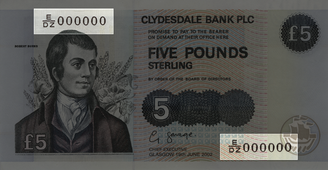 Front of note / Look / Serial Numbers